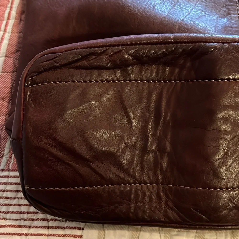 Gorgeous Borse in Pelle Italy leather hobo bag burgundy large